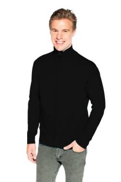 Stehkragen Zip Jacke Plus Size Herren, Schwarz, 4XL von Promodoro