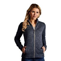 Strick-Fleece Jacke C+ Damen, Blau-Melange, L von Promodoro