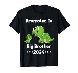 Brother 2024 Big Bro Dinosaur T-Rex Baby Pregnancy Vintage T-Shirt von Promoted To Big Brother Est 2024 Dinosaur T-Rex