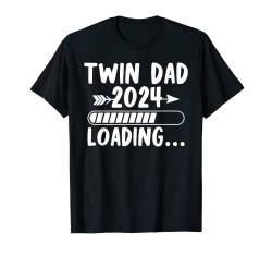 Twin Dad 2024 Loading gefördert zu Papa Baby Ankündigung T-Shirt von Promoted To Twin Dad 2024 Pregnancy Reveal Shirt