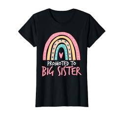 Promoted to Big Sister Shirt Rainbow New Baby Ankündigung T-Shirt von Promoted to Big Sister Apparels for Girls
