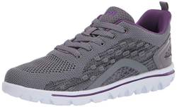 Propét Damen TravelActiv Axial Turnschuh, Grau/Violett, 39.5 EU XX-Weit von Propét