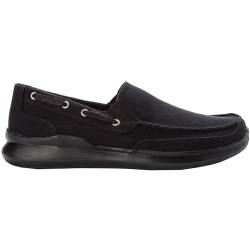 Propét Herren Viasol Slipper, Schwarz, 44.5 EU Weit von Propét