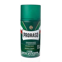 Proraso Shaving Foam, 300 ml, erfrischender und belebender Rasierschaum für Männer mit Eukalyptusöl und Menthol, Made in Italy, Grün, aromatisch von Proraso