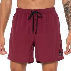 Protest Herren Faster Badehose, Rot (Dark Cherry), 48 von Protest