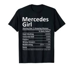 MERCEDES GIRL TX TEXAS Witziges Stadtheim Wurzeln USA Geschenk T-Shirt von Proud Vintage Sport Born Living In Nutrition Facts