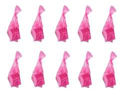 Provance 10x Regenponcho mit Kapuze Regenjacken für Konzerte Festivals Wandern Radfahren Wasserdicht Durchsichtig Outdoorjacke Regencape (Kunststoff, Pink) von Provance