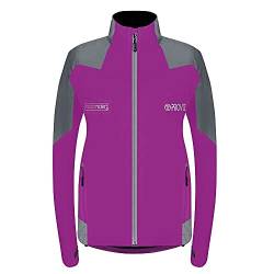 Proviz Damen Nightrider Wasserdichte Fahrradjacke, violett, 40 von Proviz