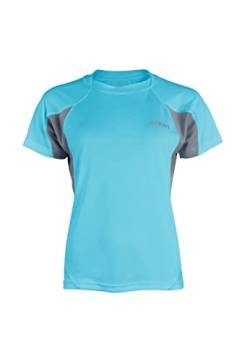 Proviz Klassisches Damen-Sport-T-Shirt, kurzärmelig, reflektierend, atmungsaktiv, Activewear-Top zum Laufen/Radfahren, himmelblau, 40 von Proviz