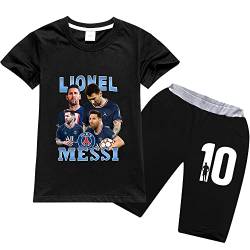 Kurzer Fußball-Schlafanzug, Kurzarm-Pyjama-Set für Kinder, Geschenke für Kinder (A1,130cm) von Proxiceen