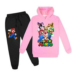 Proxiceen Joggingbekleidung für Kinder,Cartoon Pullover Hoodies+Jogginghose,Mädchen Jungen Kapuzen-Sweatshirt-Set 3-14 Jahre (01,100) von Proxiceen