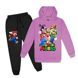 Proxiceen Joggingbekleidung für Kinder,Cartoon Pullover Hoodies+Jogginghose,Mädchen Jungen Kapuzen-Sweatshirt-Set 3-14 Jahre (09,150) von Proxiceen