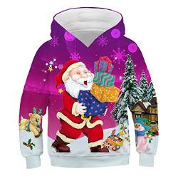 Proxiceen Weihnachtspullover Santa Pullover Sweatshirt, Junge Mädchen Weihnachten Rentier Sweater, Pullover Herbst Winter Langarm (A02,150) von Proxiceen