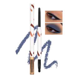 Prreal Eyeliner Pencil, Highly Pigmented Eyeliner with Ultra-Fine Tip, Waterproof Gel Creamy Eyeliner Pen with Brush, Smooth & Blendable Longwear Smoky Eye Makeup（01 Blue） von Prreal