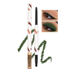 Prreal Eyeliner Pencil, Highly Pigmented Eyeliner with Ultra-Fine Tip, Waterproof Gel Creamy Eyeliner Pen with Brush, Smooth & Blendable Longwear Smoky Eye Makeup（06 Green） von Prreal