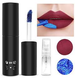 Prreal Lip Stain,Peel Off Lip Stain Lip Tint,Tattoo Color Lip Gloss,Long Lasting Waterproof Liquid Lipstick with 3ML Empty Spray Bottle,Non-stick Cup Lip Tint Lip Makeup For Women Girls#Cherry von Prreal