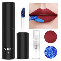 Prreal Lip Stain,Peel Off Lip Stain Lip Tint,Tattoo Color Lip Gloss,Long Lasting Waterproof Liquid Lipstick with 3ML Empty Spray Bottle,Non-stick Cup Lip Tint Lip Makeup For Women Girls#Reddish Brown von Prreal