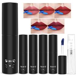 Prreal Lip Stain 5 Colour,Peel Off Lip Stain Lip Tint,Tattoo Coloured Lip Gloss,Long Lasting Waterproof Liquid Lipstick with 3 ml Empty Spray Bottle,Non-Stick Cup Lip Stain Lip Makeup For Women Girls von Prreal