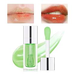 Prreal Tinted Lip Oil Plumping Lip Gloss, Hydrating Lip Glow Oil Lip Care Moisturizing Clear Toot Lip Oil for Dry Lips, Nourishing Water Glossy Glass Lip Oil Gloss Non-Sticky Shine Lip Tint (Green) von Prreal