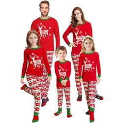 Psafagsa Familien Weihnachten Schlafanzug Rentier Weihnachtspyjama Damen Weihnachtskleidung Nachtwäsche Hausanzug Nachthemd Outfit M von Psafagsa
