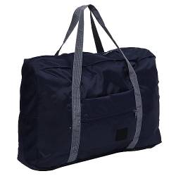Faltbare Reisetasche, Reisegepäck-Aufbewahrung, Organizer, große Kapazität, wasserdichte Tasche für Kleidung, Kosmetik, Oxford Plaid (Marineblau), 1 Stück, dunkelblau von Pssopp