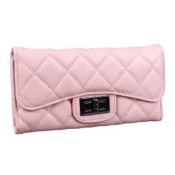 Multifunktionale rosa PU Große Kapazität Damen Lange Geldbörse für den täglichen Gebrauch Einkaufen und Reisen, Standard von Pssopp