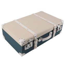 Pssopp Dekorative Holzkoffer, Europäischer Kleiner Koffer, Dekorative Box mit Exquisitem Eckenschutz, Retro-Koffer mit Großem Fassungsvermögen für Familienausflüge oder Reisen von Pssopp