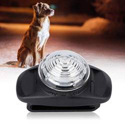 Pssopp Hund LED Leuchthalsband Wasserdichtes ABS Pet Night Anti Lost Halsband Leuchthalsband Verstellbares Haustierhalsband Licht Dimmbares Hundeornament (Weiß) von Pssopp
