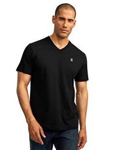 Psycho Bunny Men's V Neck Tee (Black, S) von Psycho Bunny