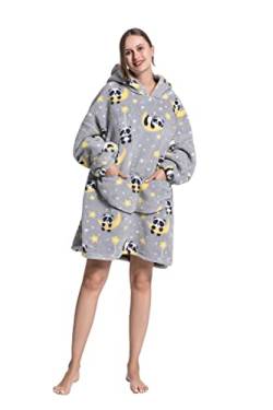 Decken Hoodie, Kuschelpullover Damen Deckenpullover,weiches Mikrofleece Übergroße Hoodie Sweatshirt,Riesen-Kapuzenpullover für Erwachsene, Männer, Frauen, Jugendliche von Pterygoid