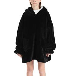 Übergroße Hoodie Decke,Flanell Sweatshirt Decke,Kuscheldecke mit ärmel,Kuschelpullover Für Kinder Junge Mädchen von Pterygoid