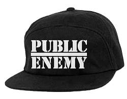 Public Enemy Baseball Cap Logo Nue offiziell Schwarz Camper Unisex One Size von Public Enemy