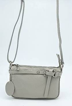 Puccio Pucci Womens TRLBC100184 Ledertasche, Hellgrau von Puccio Pucci