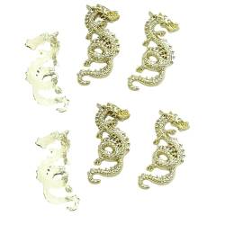 6pcs Modische Schlange Drachen Nagel Metall Dekorationen Für DIY Nägel Kunst Maniküre Gold/Silber Nagel von Puco