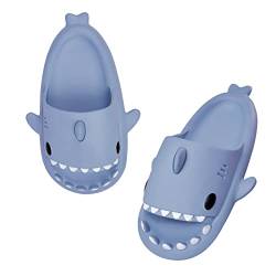 Puimentiua Damen Hai Hausschuhe,Shark Slides Slippers,Sharkis Schuhe,Haifisch Schlappen, Fisch Badelatschen(03- Blau,44-45 EU) von Puimentiua