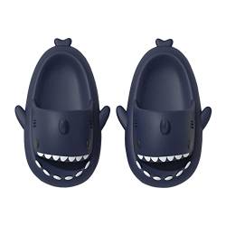 Puimentiua Damen Hai Hausschuhe,Shark Slides Slippers,Sharkis Schuhe,Haifisch Schlappen, Fisch Badelatschen(11- Navy Blau,42-43 EU) von Puimentiua