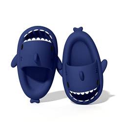 Puimentiua Shark Slides Cute Shark Slippers Lustige Hai Hausschuhe Herren Badelatchen Badeschuhe für Damen Sommer Strand Open Toe Slides Indoor Outdoor von Puimentiua