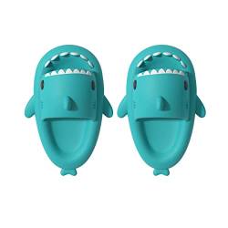 Shark Slides Hai Hausschuhe Sandalen Jungen Mädchen Badeschuhe Kinder Badeschlappen Badesandalen Strandschuhe Kinder Wasserschuhe,Minzgrün 3334 von Puimentiua