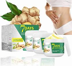 7 Tage Ginger Slimming Cream, Ingwer Hot Cream zum Abnehmen am Bauch, Anti-Cellulite-Creme für Oberschenkel und Po schnell, Fettverbrennungscreme für den Bauch für Frauen und Männer (3PCS) von Pukmqu