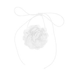 Puleyun Vintage Französisch Große Blume Halsband Choker Halskette Halsband Halskette für Frauen Mädchen Hochzeit Party Schmuck Geschenke, Seide, Kein Edelstein von Puleyun