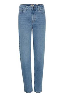 Pulz Jeans PZLIVA Damen Jeans Denim Hose Straight Leg Highwaist 5-Pocket-Style Regular Fit, Größe:29/32, Farbe:Light Blue Denim (200008) von Pulz Jeans