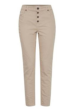 Pulz Jeans PZROSITA Damen Hose Stoffhose Baumwolle mit Stretch 5-Pocket-Style mit Knopfleiste Skinny-Fit, Größe:40, Farbe:White Pepper (151307) von Pulz Jeans