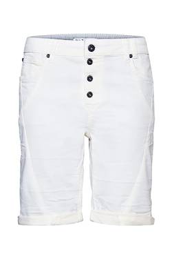 Pulz Jeans PZROSITA HW Shorts Damen Kurze Jeanshose Colored Denim mit Stretch 5-Poket-Style mit Knopfleiste Slim Fit, Größe:44, Farbe:Blanc de Blanc (114800) von Pulz Jeans