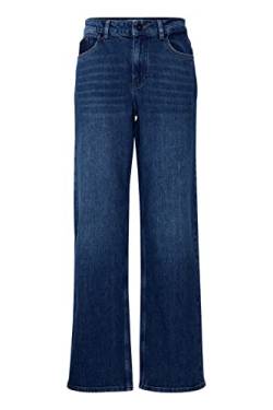 Pulz Jeans PZVEGA HW Jeans Wide Leg Damen Jeans Denim Hose Baumwolle mit Stretch Regular Waist Regular Fit, Größe:30/30, Farbe:Dark Blue Denim (200002) von Pulz Jeans