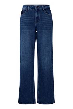 Pulz Jeans PZVEGA HW Jeans Wide Leg Damen Jeans Denim Hose Baumwolle mit Stretch Regular Waist Regular Fit, Größe:30/32, Farbe:Dark Blue Denim (200002) von Pulz Jeans