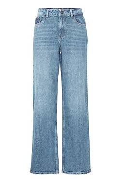 Pulz Jeans PZVEGA HW Jeans Wide Leg Damen Jeans Denim Hose Baumwolle mit Stretch Regular Waist Regular Fit, Größe:33/30, Farbe:Light Blue Denim (200008) von Pulz Jeans