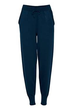 Pulz PZSARA Damen Hose Feinstrick Hose Jogg Pant Relaxhose mit elastischem Bund und Kordelzug Regular Fit, Größe:XS, Farbe:Moonlit Ocean Melange (1941221) von Pulz Jeans