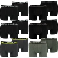 6 PUMA Herren Short Boxer Basic Boxershort + 6 HEAD Men Boxershort Basic Boxer von Puma