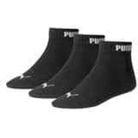 PUMA 3er Pack Quarter Socken Damen%7CHerren schwarz von Puma