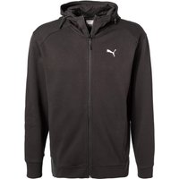 PUMA Herren Sweatjacke schwarz Baumwolle unifarben von Puma